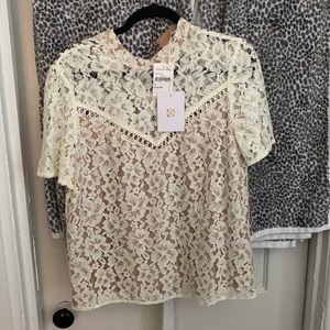 New with tags Ivory lace top from WAYF
